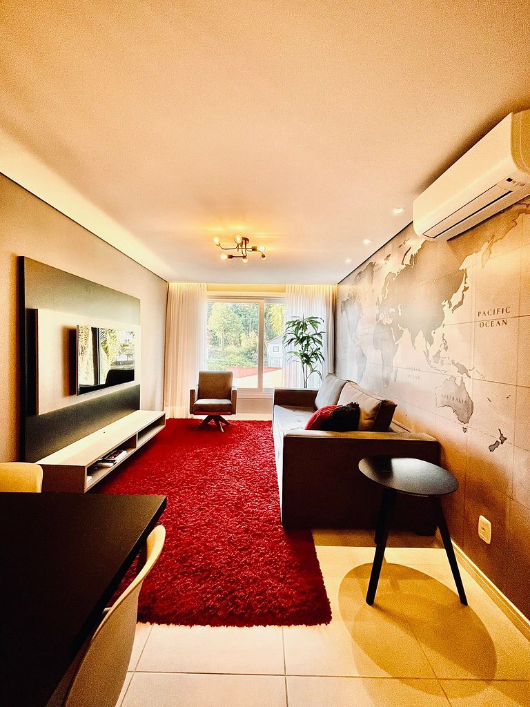 Apartamento de 2 quartos, 1 suíte, centro Gramado