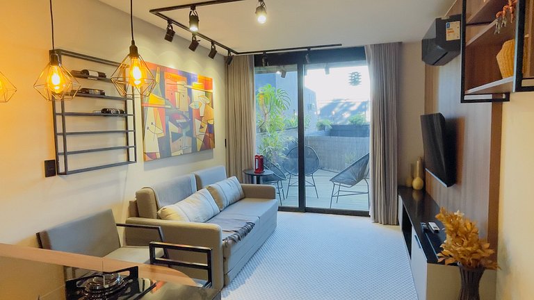 1-bedroom apartment with a suite, terrace, and swimming pool